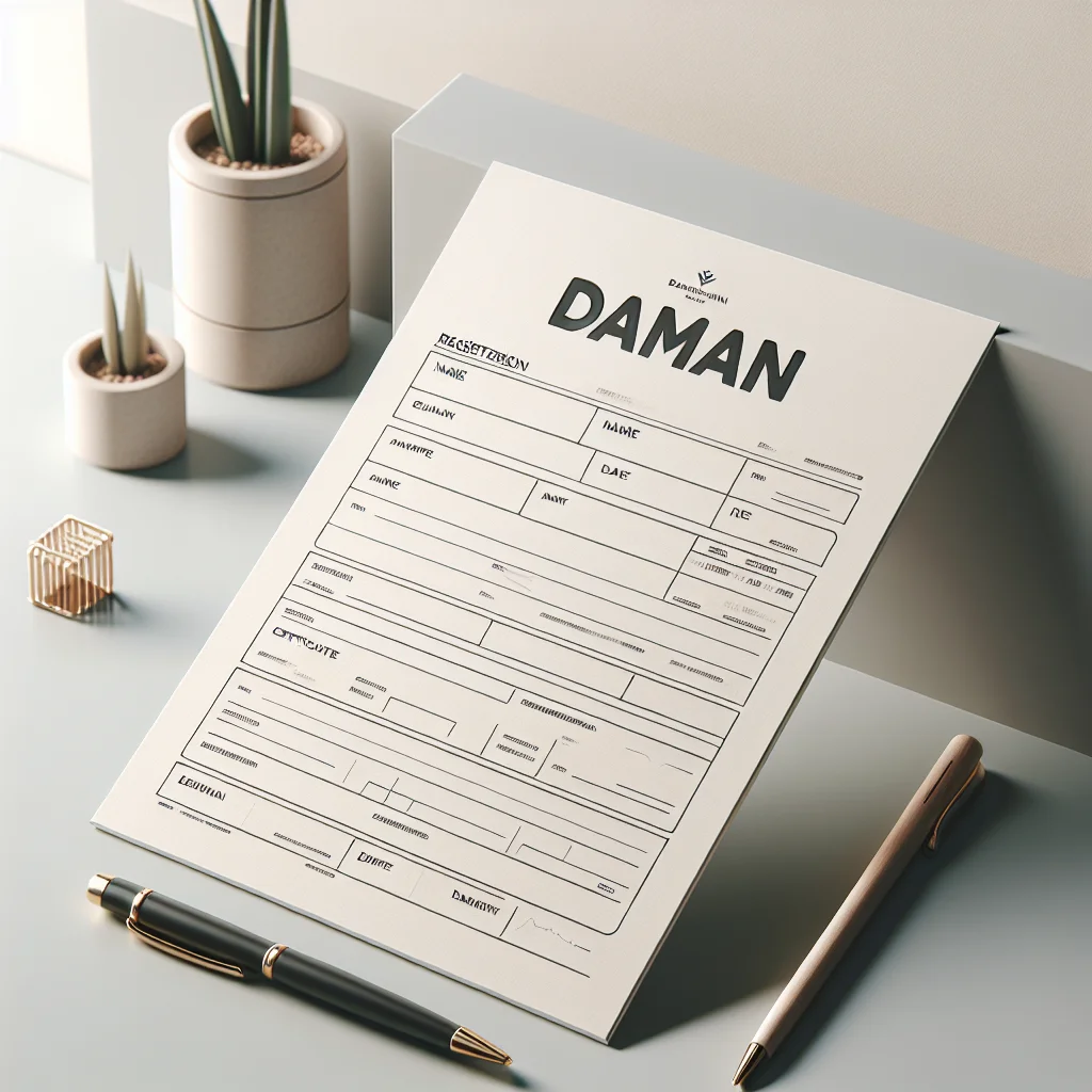 Daman registration certificate example